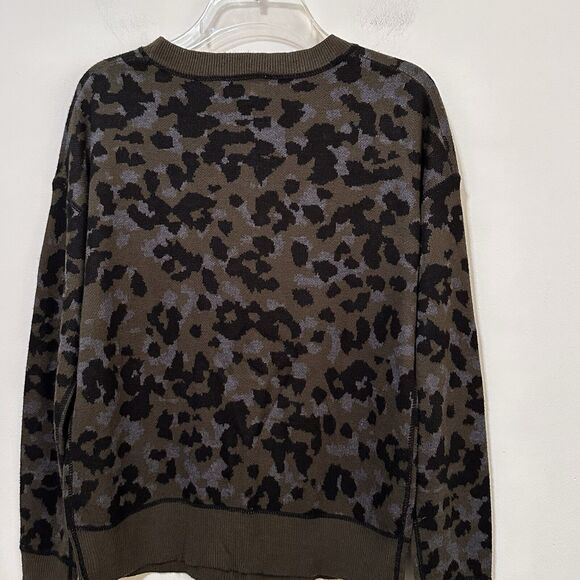 Anthropologie Ethan Leopard Animal Print Sweater S Long Sleeve Pullover Trendy - Picture 8 of 12